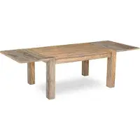 MASSIVMOEBEL24.DE MASSIVMOEBEL24 | Table à manger extensible 140-220x90 Palissandre huilé Gris taupe NATURE GREY #303