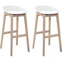 MOB-IN Lot de tabourets de bar en bois 65cm RIVA