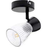 Milagro Applique et plafonnier abat-jour en verre noir BEST 1xE14 40W