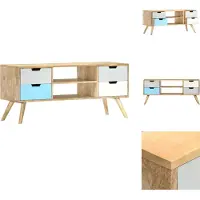 vidaXL Armoire TV 110×35×48 cm bois massif mangue - Meuble TV