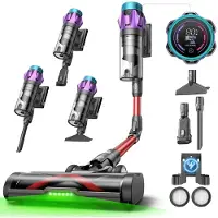 Ultenic Aspirateur sans fil UP18, 76000Pa/600W/jusqu'à 80 min d'autonomie, avec filtre HEPA à 6 couches, adapté aux animaux domestiques, pour tapis et sols durs