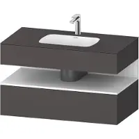Duravit Collection One lavabo à encastrer avec meuble sous-vasque en console, 1000x550x600mm, niche blanc mat, QA4786018490010