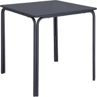Bolero Table carrée en acier Adeline 700 mm bleu ardoise