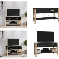 vidaXL Armoire TV Noir 82x38x45 cm Bois composite - Armoire TV - Meubles TV - Support TV