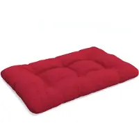 Pokar Coussin pour palette avec belle surpiqûre Garniture canapé-palette, Taille:Coussin d'assise 120 x 80, Couleur:Rouge