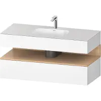 Duravit Collection One lavabo à encastrer avec meuble sous-vasque en console, 1200x550x600mm, niche en chêne naturel, QA4787030180010