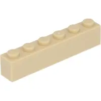 LEGO 10 pièces 3009 Brick 1x6 Part Basic Bricks 10 Beige