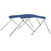 Syfax Auvent bimini à 3 arceaux Bleu 183x196x137 cm