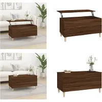 vidaXL Table basse marron aspect chêne 90x44,5x45 cm Bois composite - Table basse - Tables basses - Table d'appoint - Table de salon