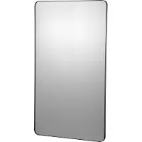 SucceBuy Miroir de maquillage mural, 0,15 pouce d'épaisseur, grand miroir de 30 x 48 pouces avec cadre en alliage d'aluminium et film antidéflagrant