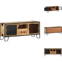 vidaXL Armoire TV 110x31x46 cm Bois de manguier brut - Meuble TV