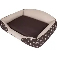 TexCorp Lit pour chien Royal - 65×50 cm, avec dossier haut, hydrofuge & OEKO-TEX, pour petits chiens, housse amovible