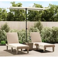 Prolenta Maison Exclusive - Parasol avec mât en aluminium, dimensions 180x110 cm, couleur sable