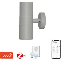 Immax NEO PARED double Smart gris spot mural extérieur 2x GU10 Zigbee 3.0