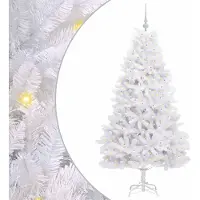 Syfax Sapin de Noël Artificiel à Branches Articulées Blanc 180 cm