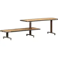 Syfax Meuble TV 160x30x40 cm Bois de manguier massif