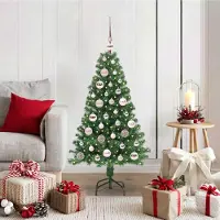 vidaXL BEI CLORIS Sapin de Noël artificiel avec 150 LEDs avec support Vert 120 cm - Sapins de Noël artificiels Nouveau6138234 2parcel