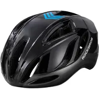 RockBros Casque de vélo de course 58-62CM Hommes Femmes Adulte pour VTT Casque de vélo de course Noir Titane(Brillant)