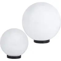 H4L Lampe boule set de 2 20/30cm blanc E27 sans câble de raccordement