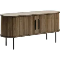 Möbelando TV-Schrank >Nerja< in Eiche braun furniert - 120x56x40 (BxHxT)