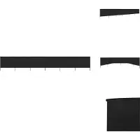 vidaXL Tissu brise-vent 6 pièces 800 x 80 cm Noir - Parasols & Ecrans solaires