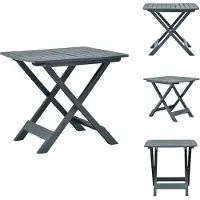 vidaXL Table de jardin pliante Vert 79 x 72 x 70 cm Plastique - Tables de jardin