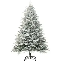 Syfax Sapin de Noël artificiel à flocons de neige Vert 180 cm PVC/PE