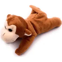 Onwomania Peluche Peluche Capucin Singe animal Longueur 17 cm Marron