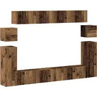 Syfax Ensemble de meuble TV mural 8 pcs vieux bois bois d'ingénierie