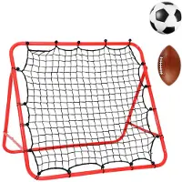 TolleTour Football Rebounder 103 x 100 cm Paroi de rebond Kickback Tor Paroi de rebond Filet Réglable Entraînement de football