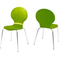 Möbelando Stapelstuhl >Marcus< in grün aus MDF - 49x87x53cm (BxHxT)
