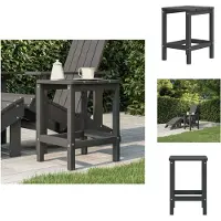 vidaXL Table Adirondack de jardin Anthracite 38x38x46 cm HDPE - Tables de jardin