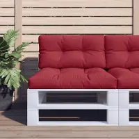 vidaXL Coussin de palette durable rouge vin 70x40x12 cm Tissu Coussin pour meubles de jardin Meubles4516184