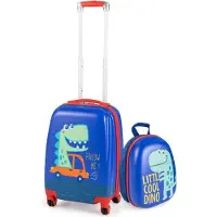 B2X Ensemble de bagages pour enfants 2 pièces, ensemble bagage à main et sac à dos, bleu