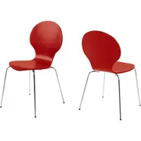 Möbelando Stapelstuhl >Marcus< in Dunkelrot aus MDF - 49x87x53cm (BxHxT)