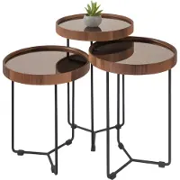 Xl Moebel Gmbh Table de salon Table basse Table d'appoint Élégante 3 pièces.