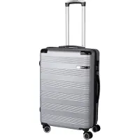 H4L Valise de voyage valise à coque dure Check-In valise Trolley M argent 67x44x26cm ABS plastique