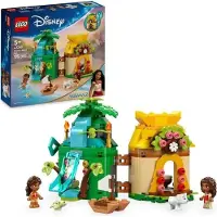 LEGO Disney L'Ile de Vaiana Miniature, Jeu de Construction, 175 pièces, 5+ ans, Maison et Bateau