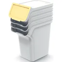 Nabbi Poubelle Set 4 Poubelles Trieur de déchets Système de tri des déchets Kaddi Q Plastique