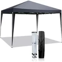 FCH ALIGHTUP 3x3m Pop Up Pavillion Tente de jardin Tente de ršŠception Protection UV 50+ šŠtanche, sac inclus,gris