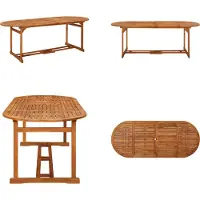 vidaXL Table de jardin 220x90x75 cm Bois massif Acacia - Table de salle à manger - Tables de salle à manger - Tables en bois