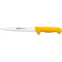 Arcos Couteau à fileter couleur - Prof 295200 avec des poches de nitrum en acier inoxydable et en polypropylène jaune ergonomique mangue et 19 cm de lame, vitrine