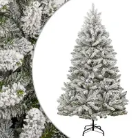 Syfax Sapin de Noël artificiel à charnières avec neige floquée 270 cm