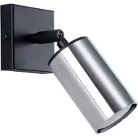Sollux Applique WINX noir/chrome 1xGU10 10W acier 18.5x8x8cm