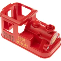 LEGO 1x cabine de conducteur Rehausse 4x8x3 rouge étoiles train 925 36075pb01