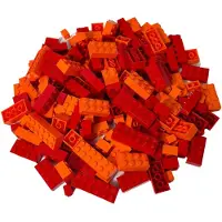 LEGO Briques rouges et orange mélangées NOUVEAU Quantité 200x - Chaque mélange est composé individuellement