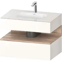 Duravit Collection One lavabo à encastrer avec meuble sous-vasque en console, 800x550x600mm, niche en chêne mamelonné, QA4785055220000