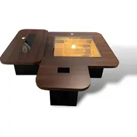 Xl Moebel Gmbh Ensemble de tables de salon Table basse exclusive en bois Meubles modernes de luxe 3 pièces