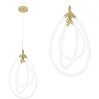 Toolight Lampe Suspendue Led G018-CP Gold