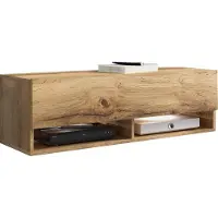 MINIO go for it , Armoire TV "ANNE" 100cm, à poser ou à suspendre, avec éclairage LED, couleur chêne Wotan